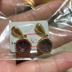 Gold plated earrings.